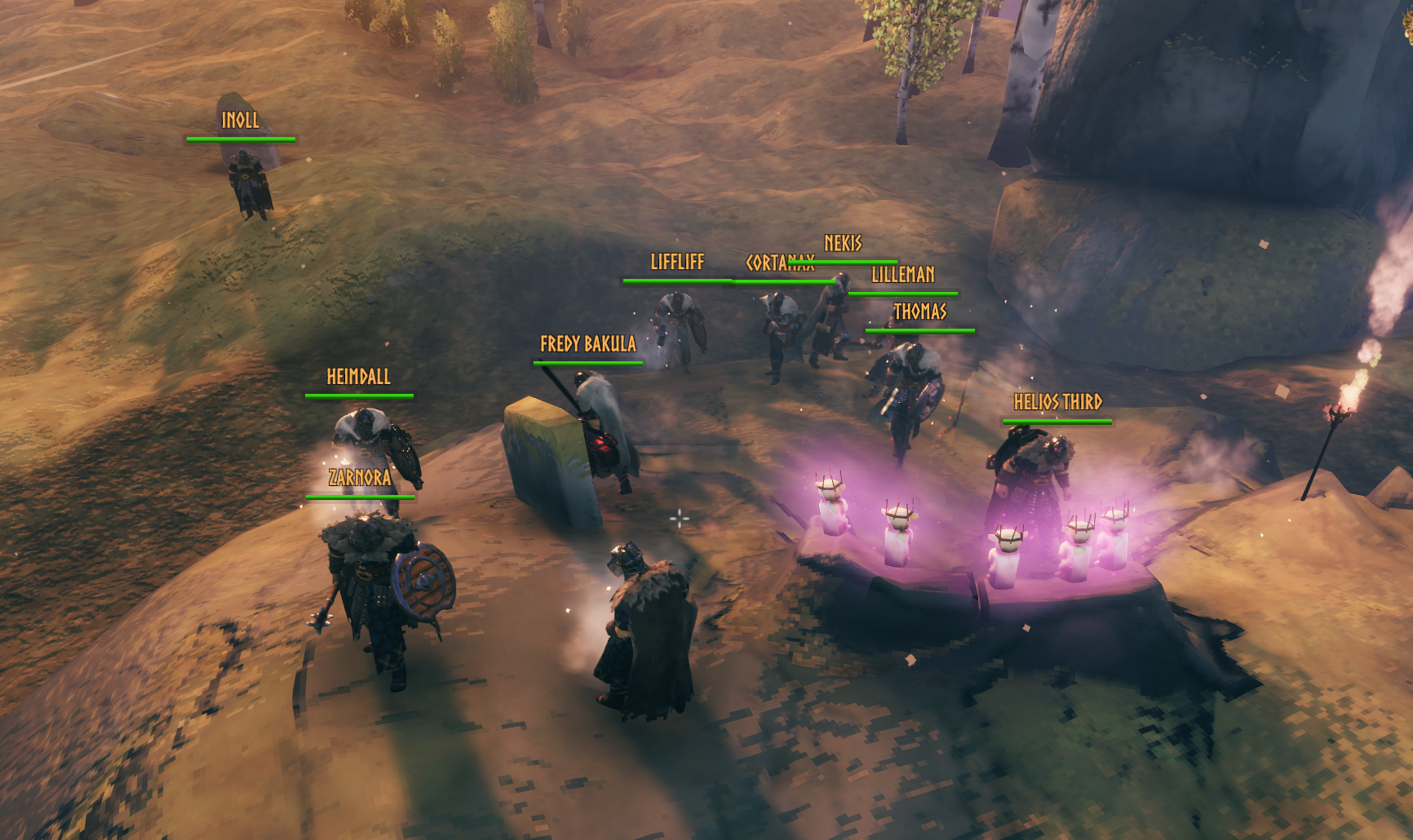 Community gathered for a boss expedition
